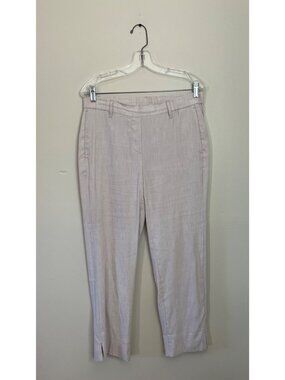 J. Jill Womens Medium Linen Stretch Beige Tan Pull On Pants Summer Casual
